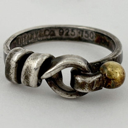 Tiffany & Co Hook Eye Ring 18K 750 Silver — view 2