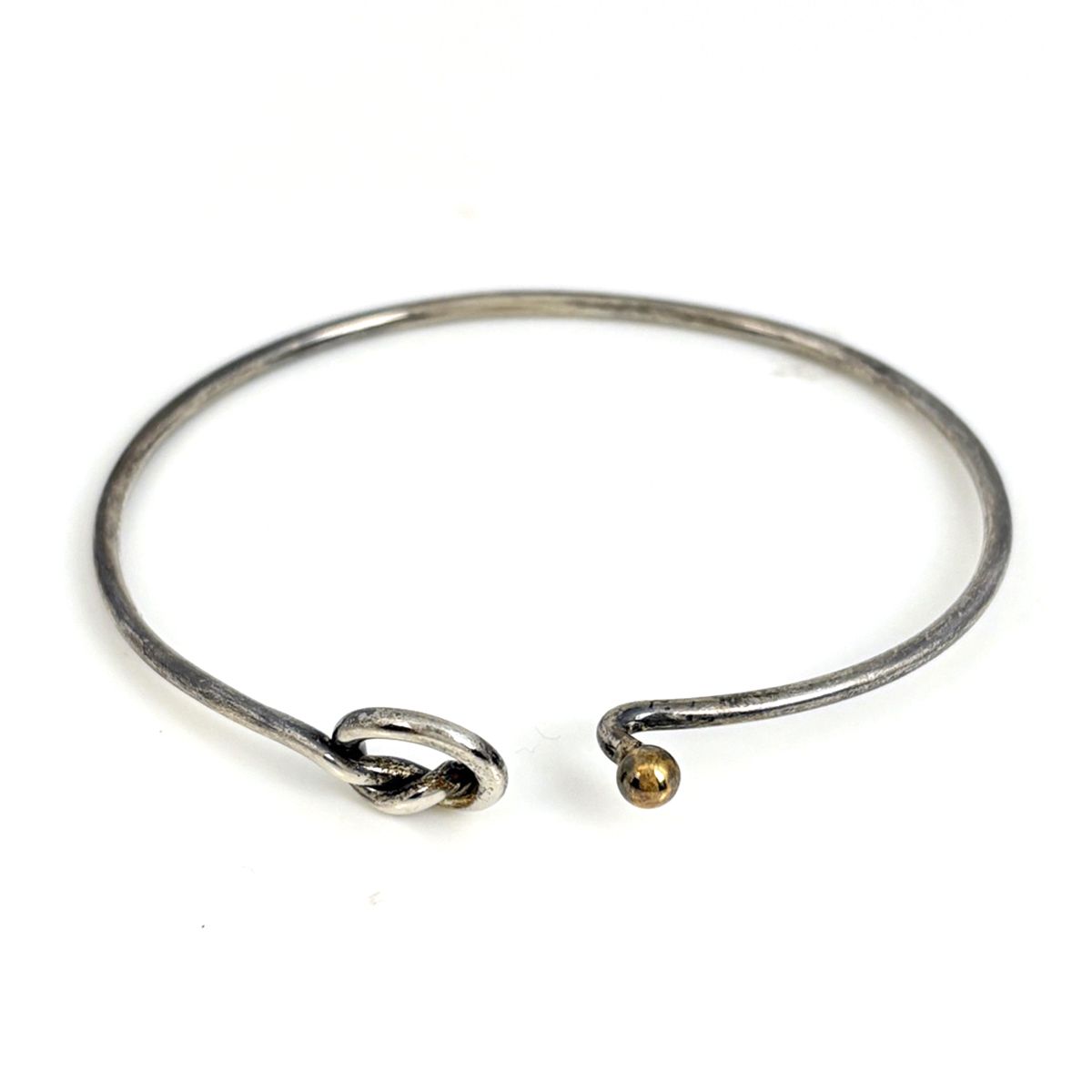 Tiffany & Co Hook Eye Bangle Bracelet Love Knot — view 2