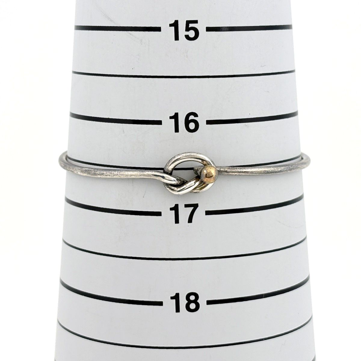 Tiffany & Co Hook Eye Bangle Bracelet Love Knot — view 5