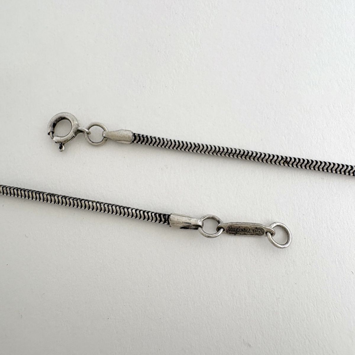 Tiffany & Co Narrow Bar Necklace Silver Wo — view 4