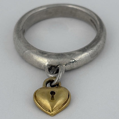 Tiffany & Co Heartlock Ring 750 Silver — view 2