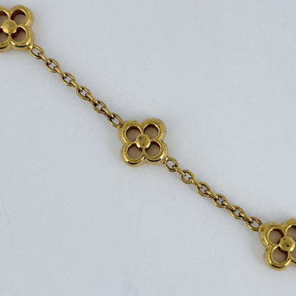 Louis Vuitton Flower Full Bracelet Monogram Logo Gold Plated — view 2