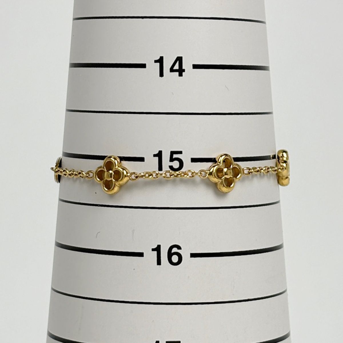 Louis Vuitton Flower Full Bracelet Monogram Logo Gold Plated — view 4