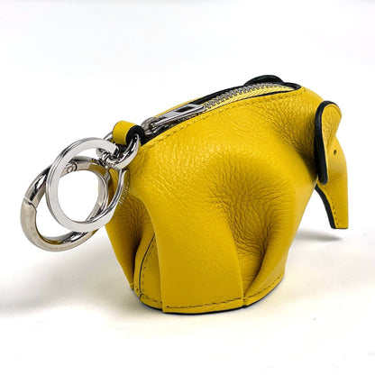 Loewe Elephant Motif Coin Case Purse Leather — view 2