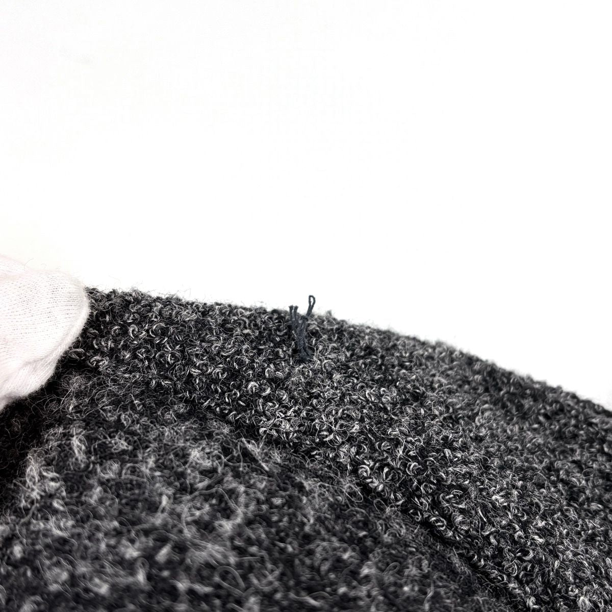 Chanel CC Logo Button Collarless Jacket Wool Alpaca — view 6
