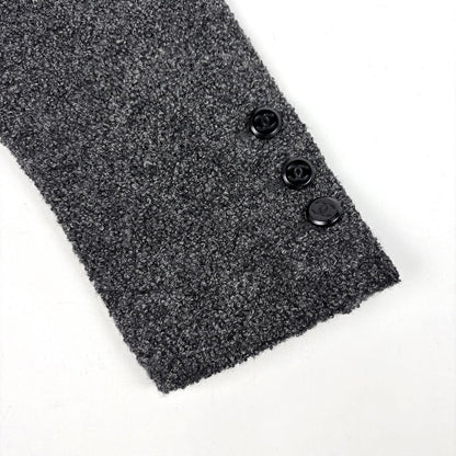 Chanel CC Logo Button Collarless Jacket Wool Alpaca — view 5