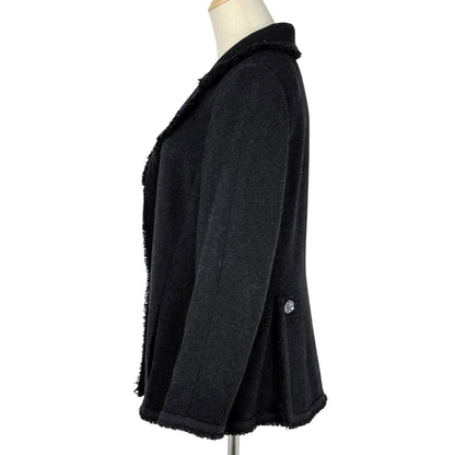 Chanel CC Logo Button Tweed Jacket Tailored Wool — view 2