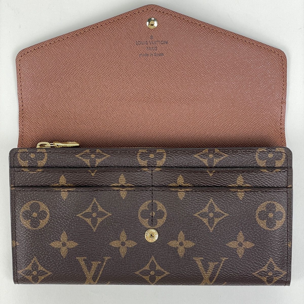 Louis Vuitton Portefeuille Sarah Bifold Wallet Monogram Brown — view 8