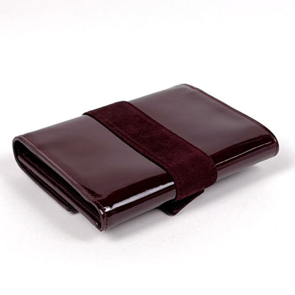 Cartier Trinity Trifold Wallet Billfold Coin Purse Enamel Bordeaux — view 2