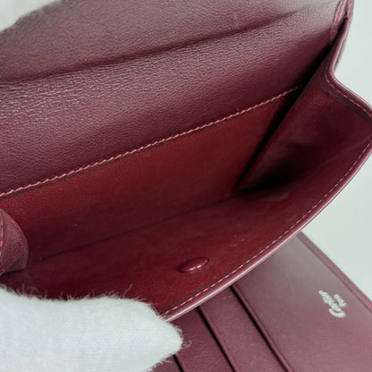 Cartier Trinity Trifold Wallet Billfold Coin Purse Enamel Bordeaux — view 6