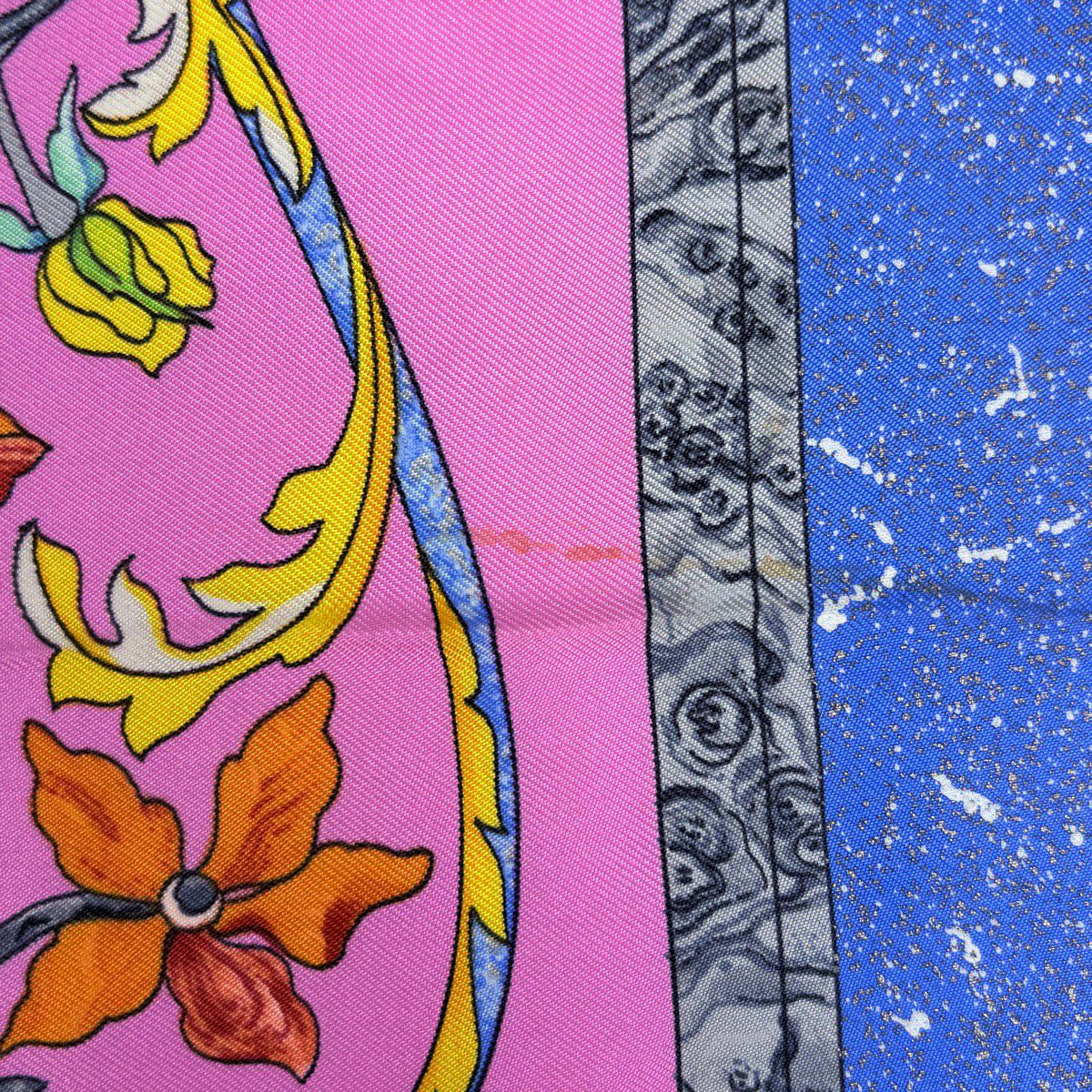 Hermes Carre 90 Pierres D' Orient Et Occident Oriental Stone and Western Purple Pink Multicolor — view 4