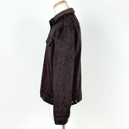 Louis Vuitton Logo Button Zip Up Jacket Denim High — view 2