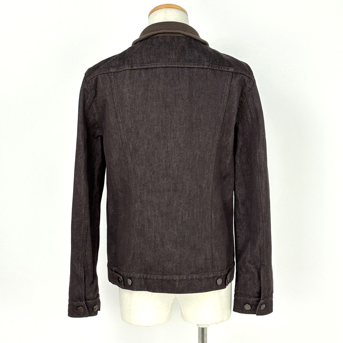 Louis Vuitton Logo Button Zip Up Jacket Denim High — view 3