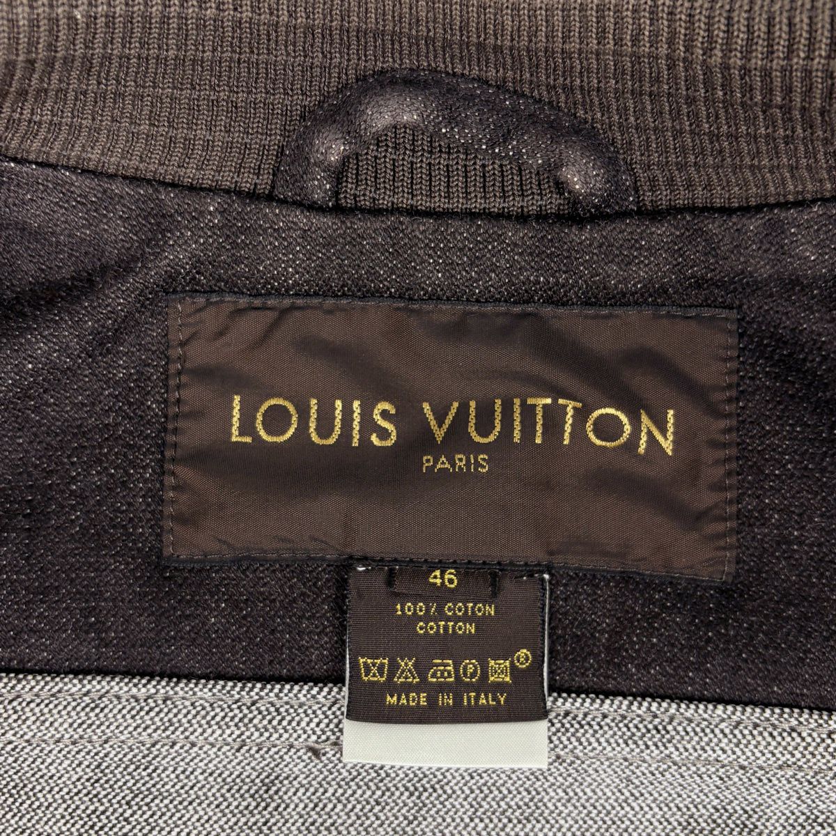 Louis Vuitton Logo Button Zip Up Jacket Denim High — view 7