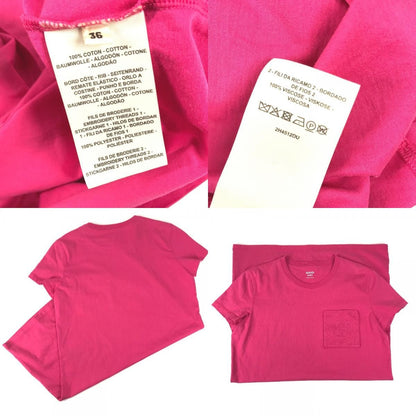 Hermes Dress Embroidered Mosaic Logo Pocket Cotton Pink — view 8