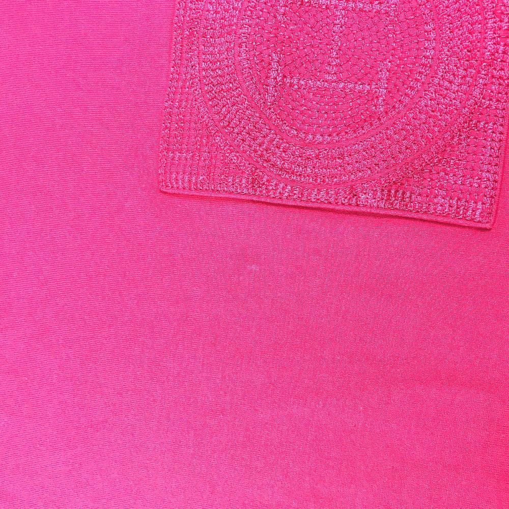 Hermes Dress Embroidered Mosaic Logo Pocket Cotton Pink — view 4