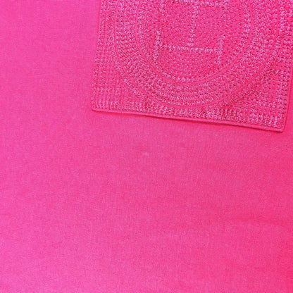 Hermes Dress Embroidered Mosaic Logo Pocket Cotton Pink — view 4