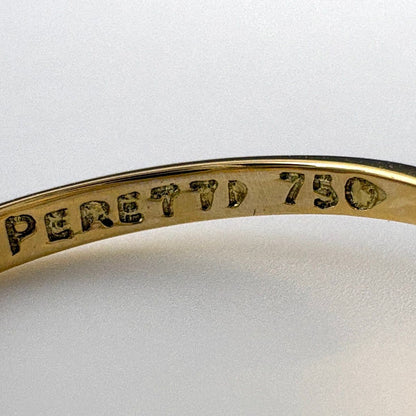 Tiffany & Co Open Heart Diamond Ring YG Yellow Gold Pave — view 6