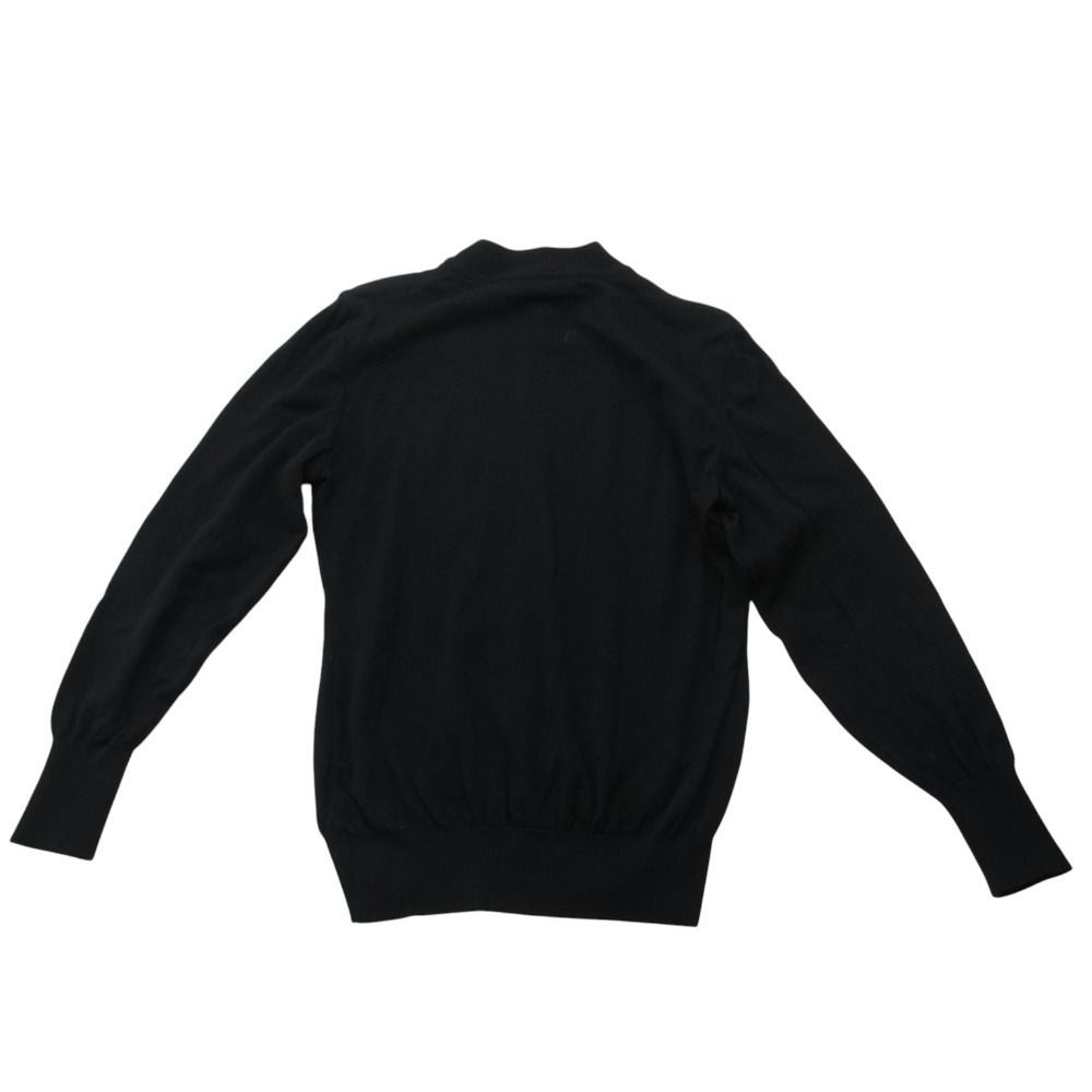 Dior Vintage Knit Sweater Long Sleeve Mock Neck Crest Embroidery Top — view 2
