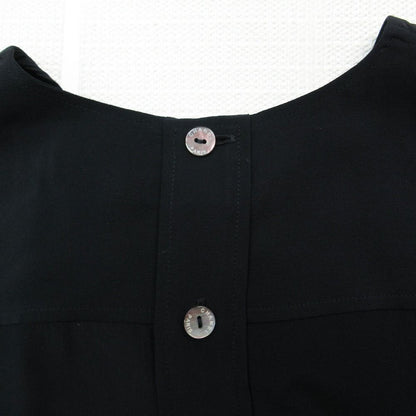 Chanel Silk Cropped Blouse Shirt Sleeveless Short Length with Collar — view 6