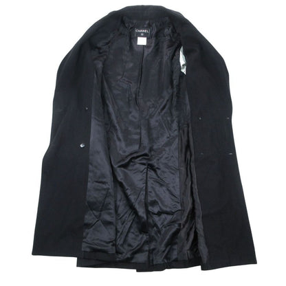 Chanel Vintage Cashmere Long Coat Jacket Double Breasted 38 — view 7