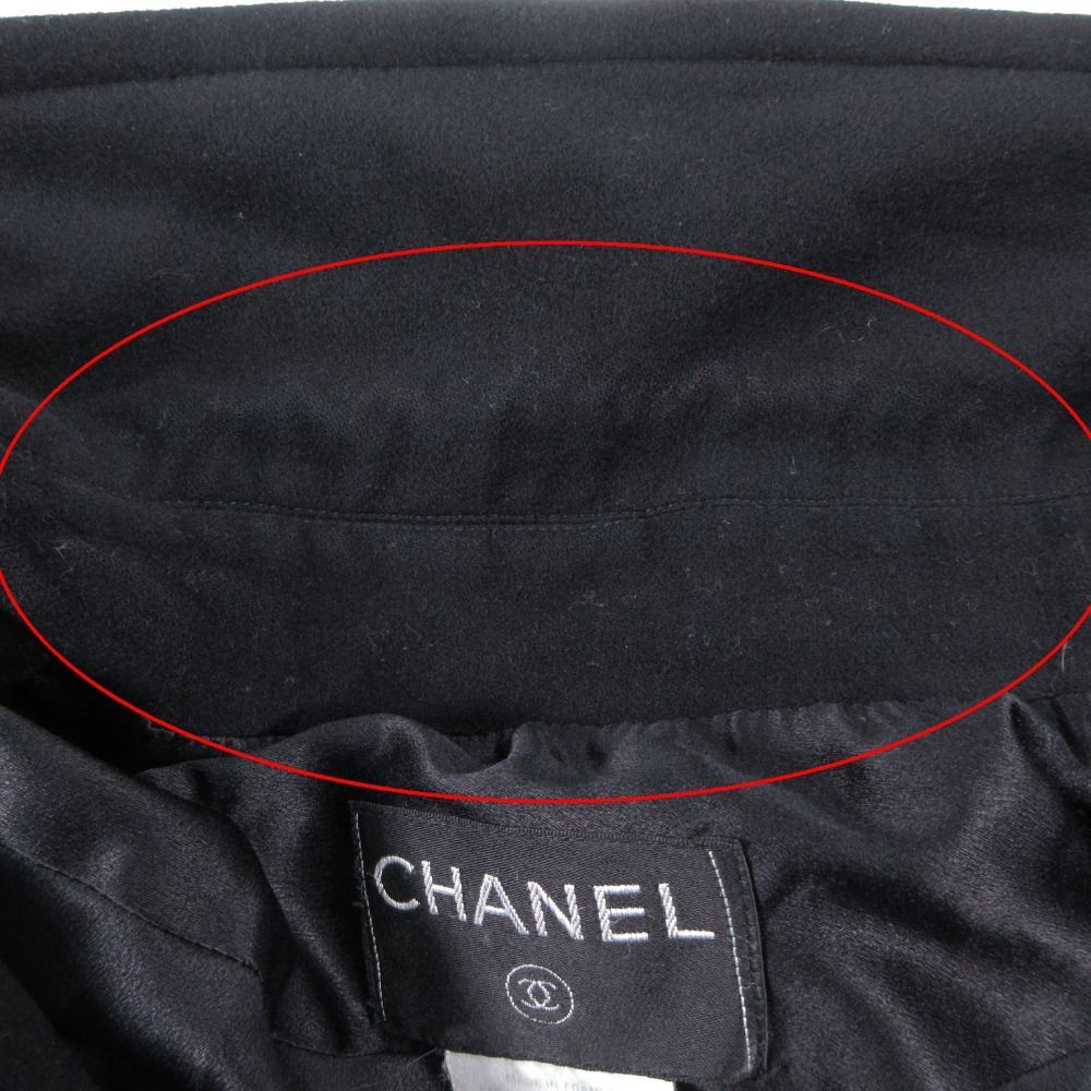 Chanel Vintage Cashmere Long Coat Jacket Double Breasted 38 — view 6