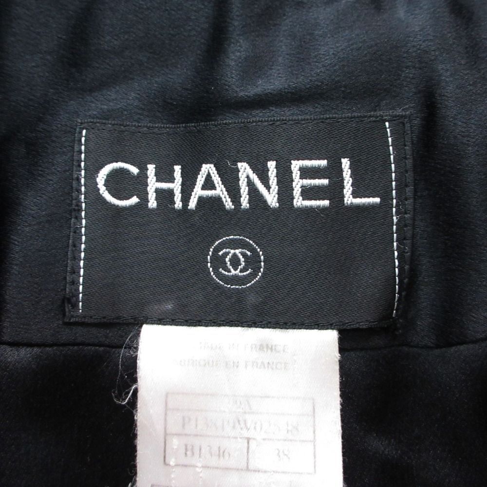 Chanel Vintage Cashmere Long Coat Jacket Double Breasted 38 — view 8