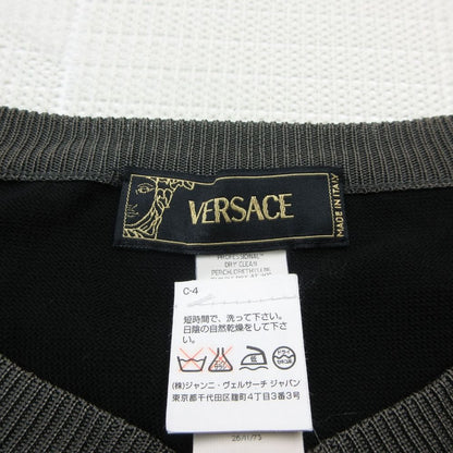 Versace Vintage Henley Neck Knit T-Shirt Short Sleeve Logo — view 5