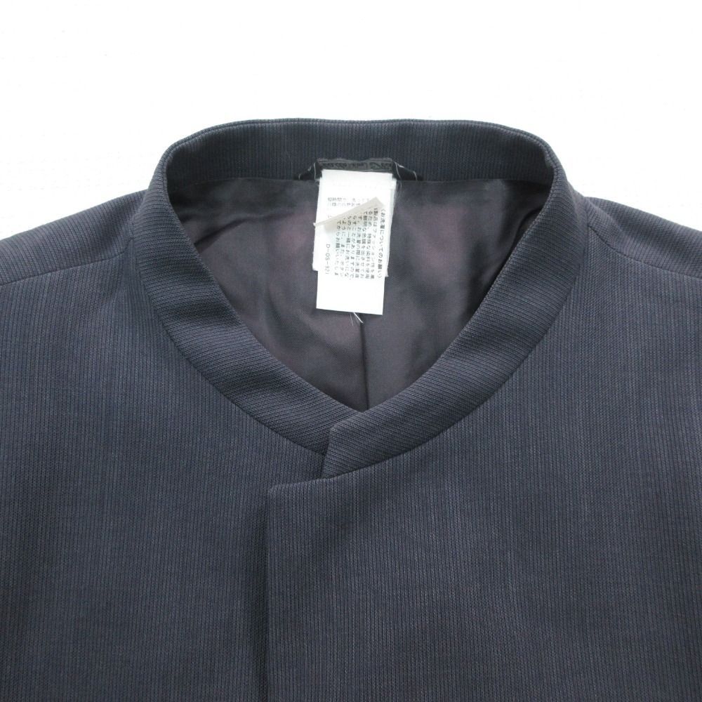 Versace Vintage Gianni Jacket Blue Leather Stand Collar Mao — view 5
