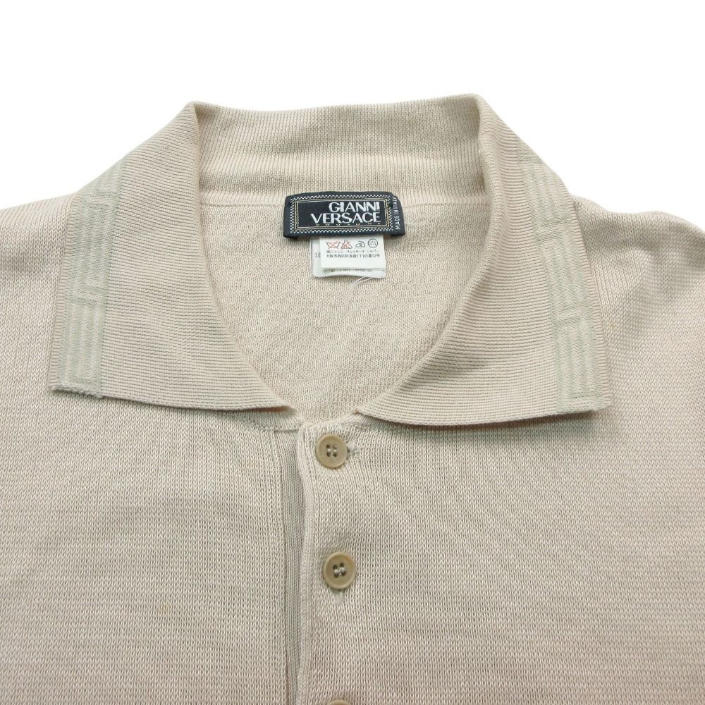 Versace Vintage Gianni Gurka Logo Knit Polo Shirt Long Sleeve — view 3