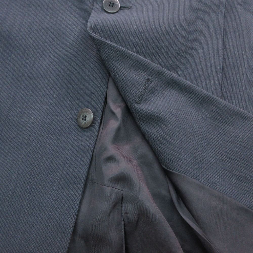 Versace Vintage Gianni Jacket Blue Leather Stand Collar Mao — view 7