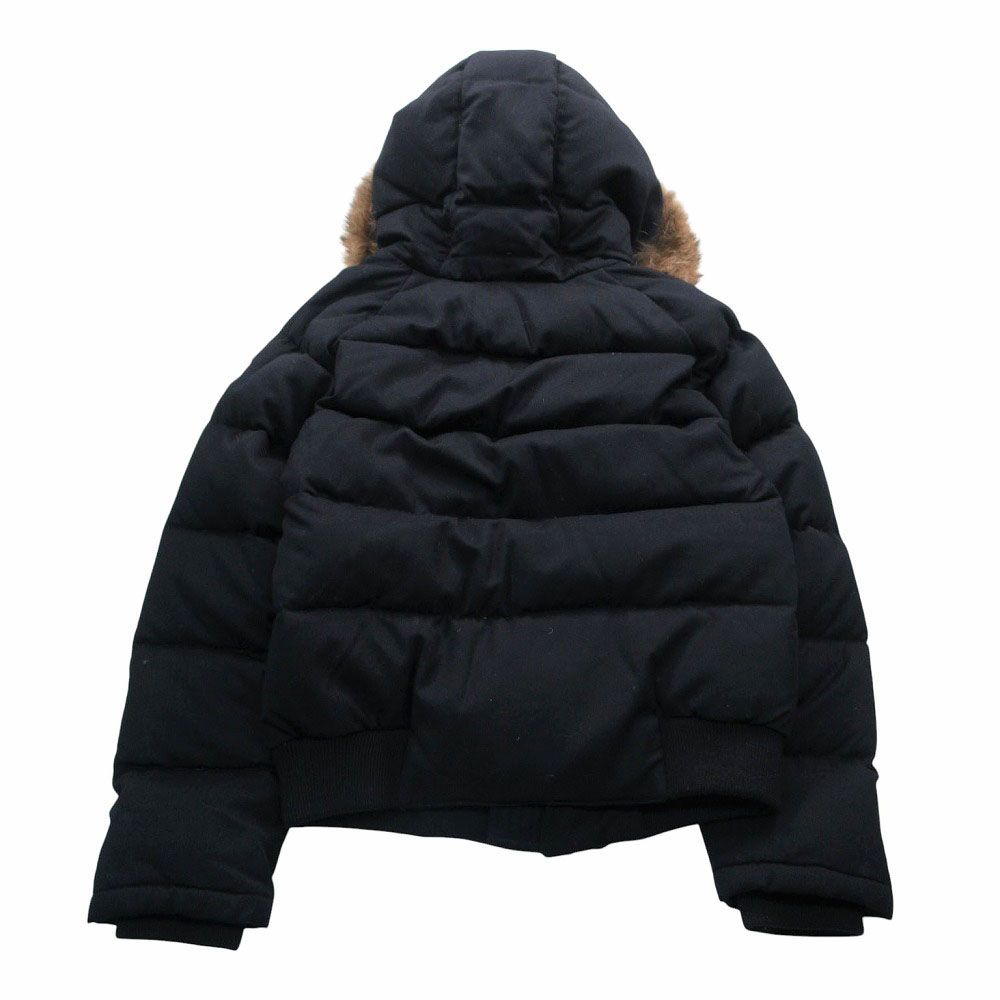 Bvlgari Moncler Coyote Rabbit Fur Down Jacket Black — view 2