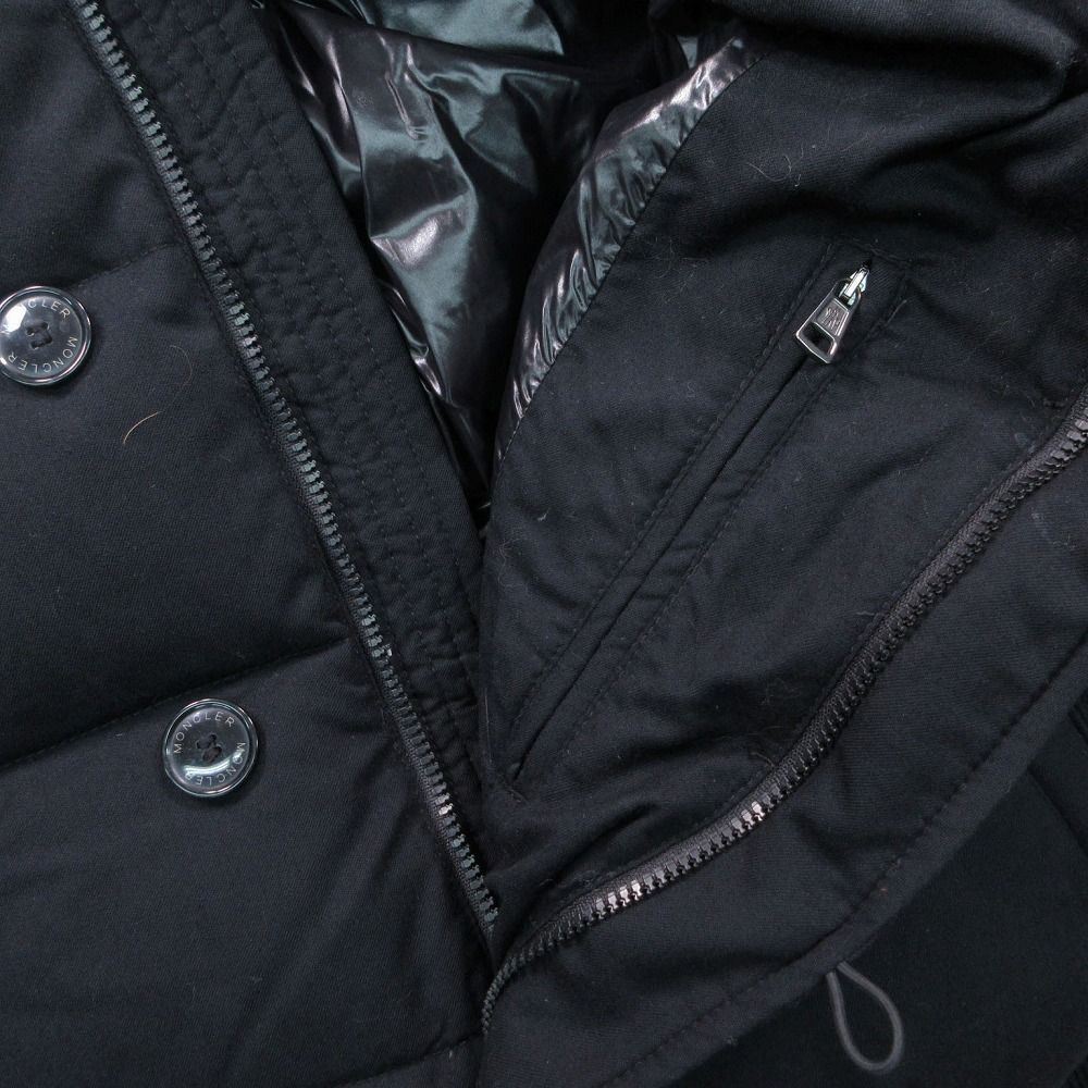 Bvlgari Moncler Coyote Rabbit Fur Down Jacket Black — view 7