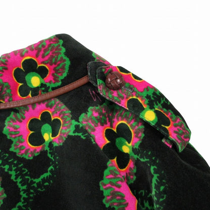 Gucci Kenneth Scott Floral Epi Rogue Velvet Velour Trench Coat Belted 44 — view 8