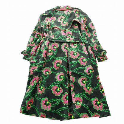 Gucci Kenneth Scott Floral Epi Rogue Velvet Velour Trench Coat Belted 44 — view 2