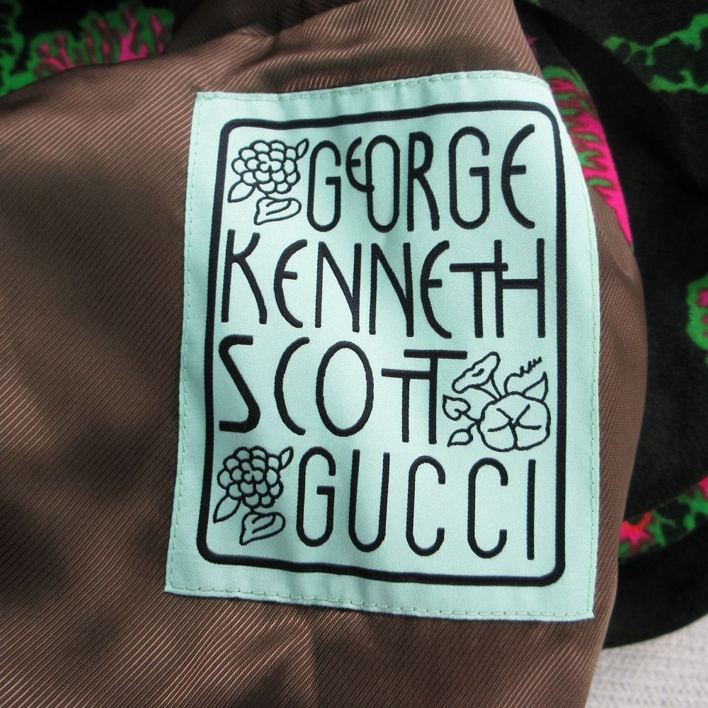 Gucci Kenneth Scott Floral Epi Rogue Velvet Velour Trench Coat Belted 44 — view 3