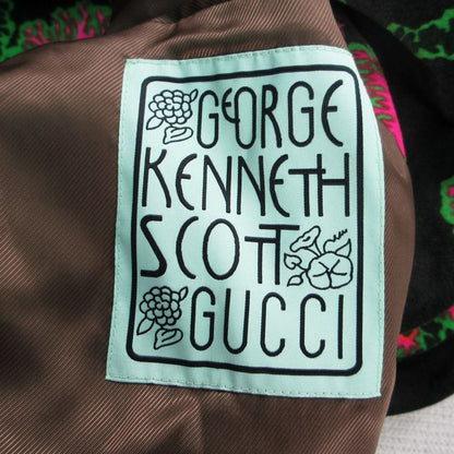 Gucci Kenneth Scott Floral Epi Rogue Velvet Velour Trench Coat Belted 44 — view 3