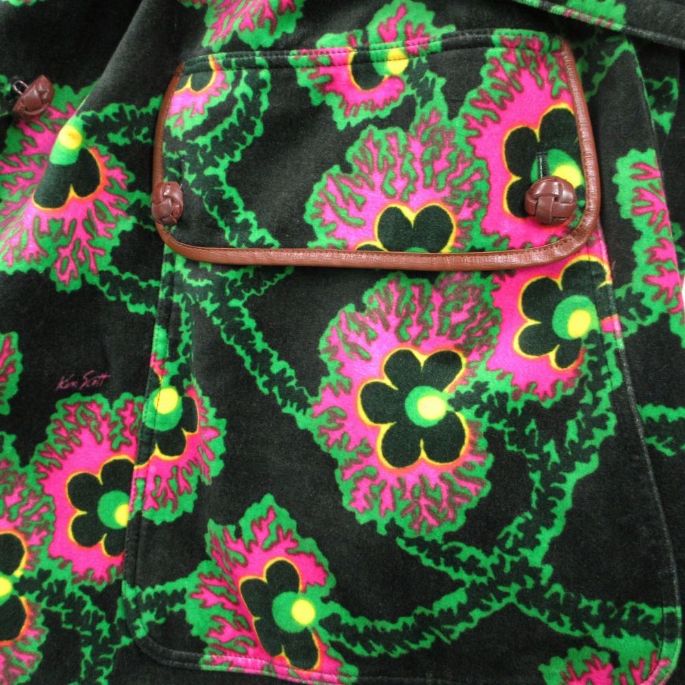 Gucci Kenneth Scott Floral Epi Rogue Velvet Velour Trench Coat Belted 44 — view 6
