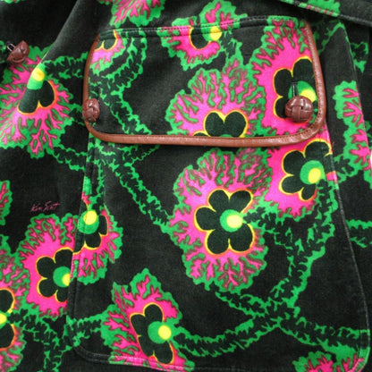Gucci Kenneth Scott Floral Epi Rogue Velvet Velour Trench Coat Belted 44 — view 6