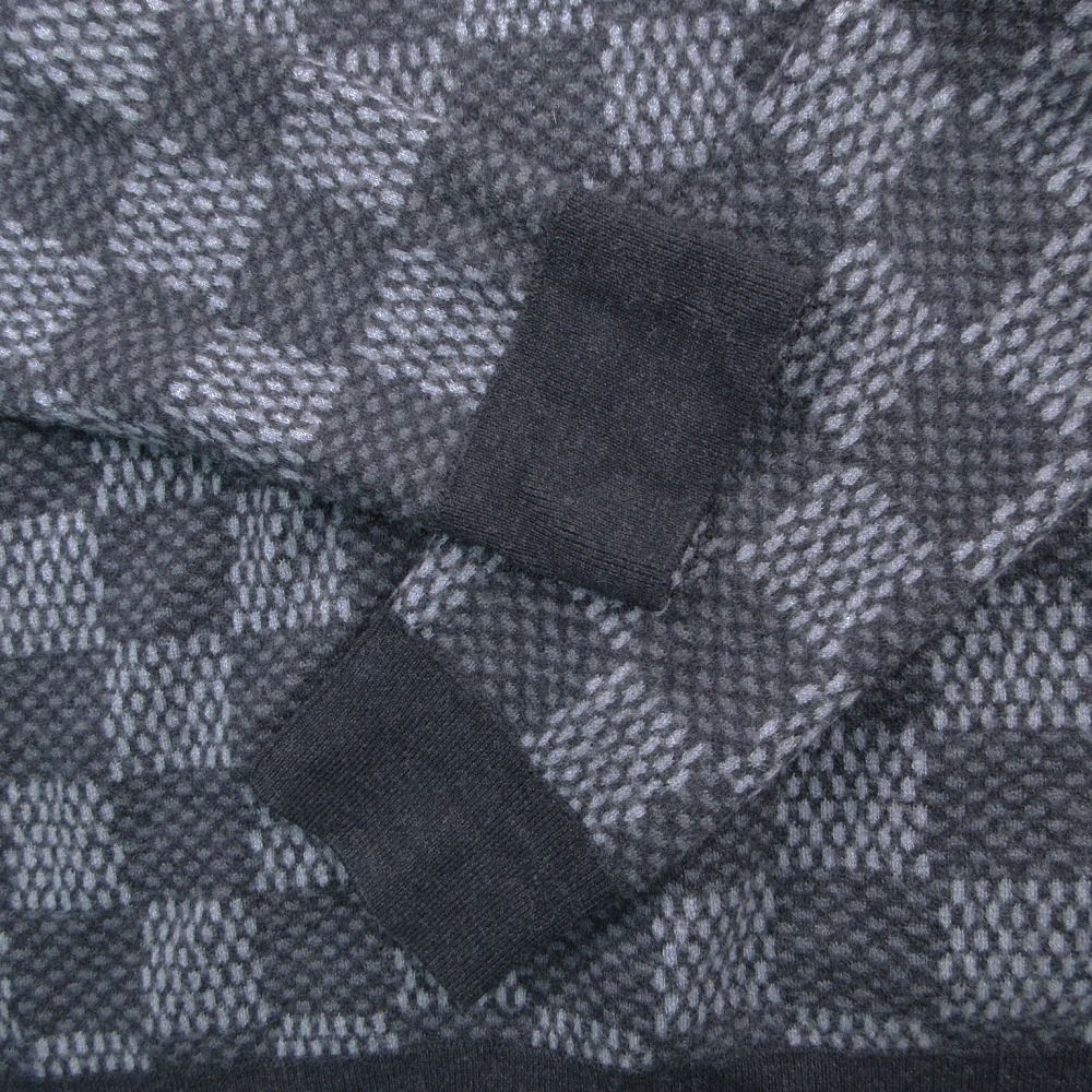 Louis Vuitton Czu Damier Cresque Neck Knit Sweater Pullover Top — view 6