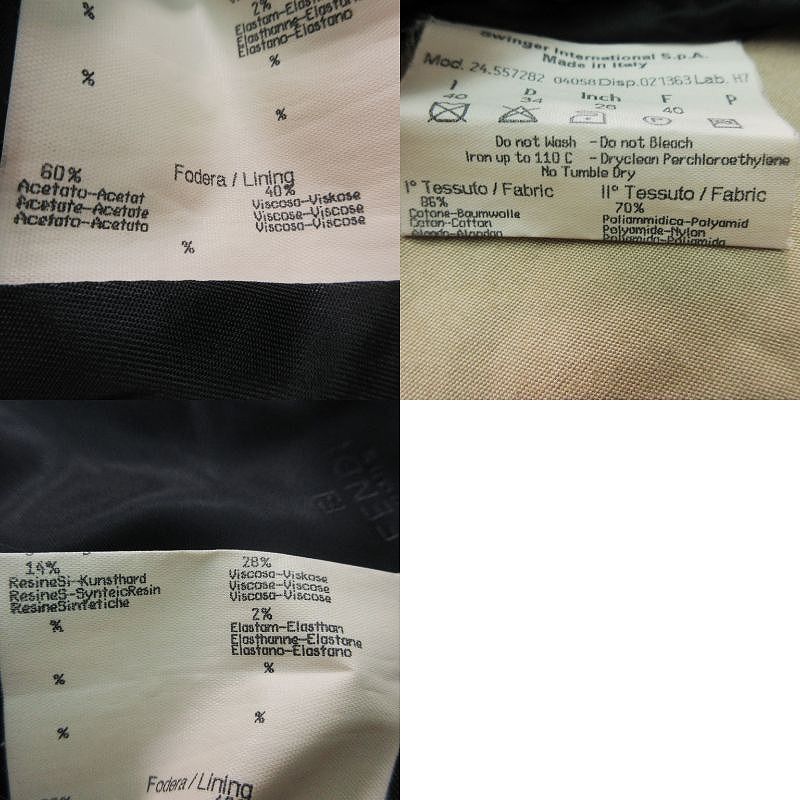 Fendi Coating Stand Collar Coat with Inner Vest Layered Black 40 — view 4