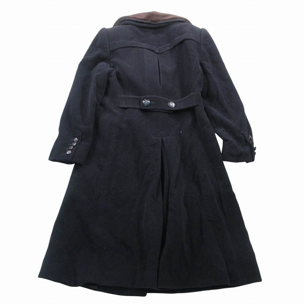Gucci Beaver Fur Collar Angora Mohair Cashmere Blend Double Breasted Coat — view 2