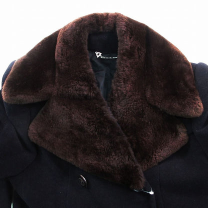 Gucci Beaver Fur Collar Angora Mohair Cashmere Blend Double Breasted Coat — view 8