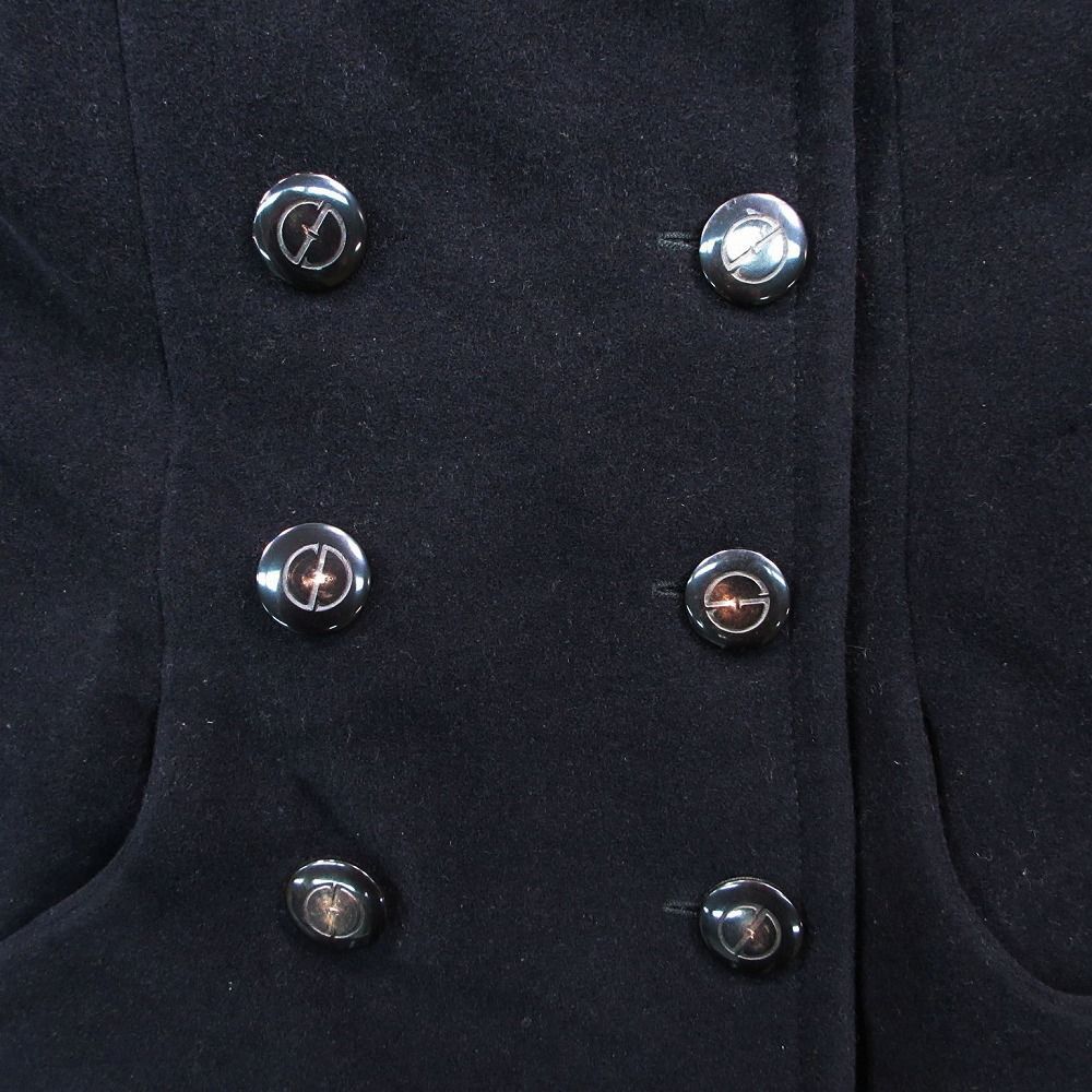 Gucci Beaver Fur Collar Angora Mohair Cashmere Blend Double Breasted Coat — view 7