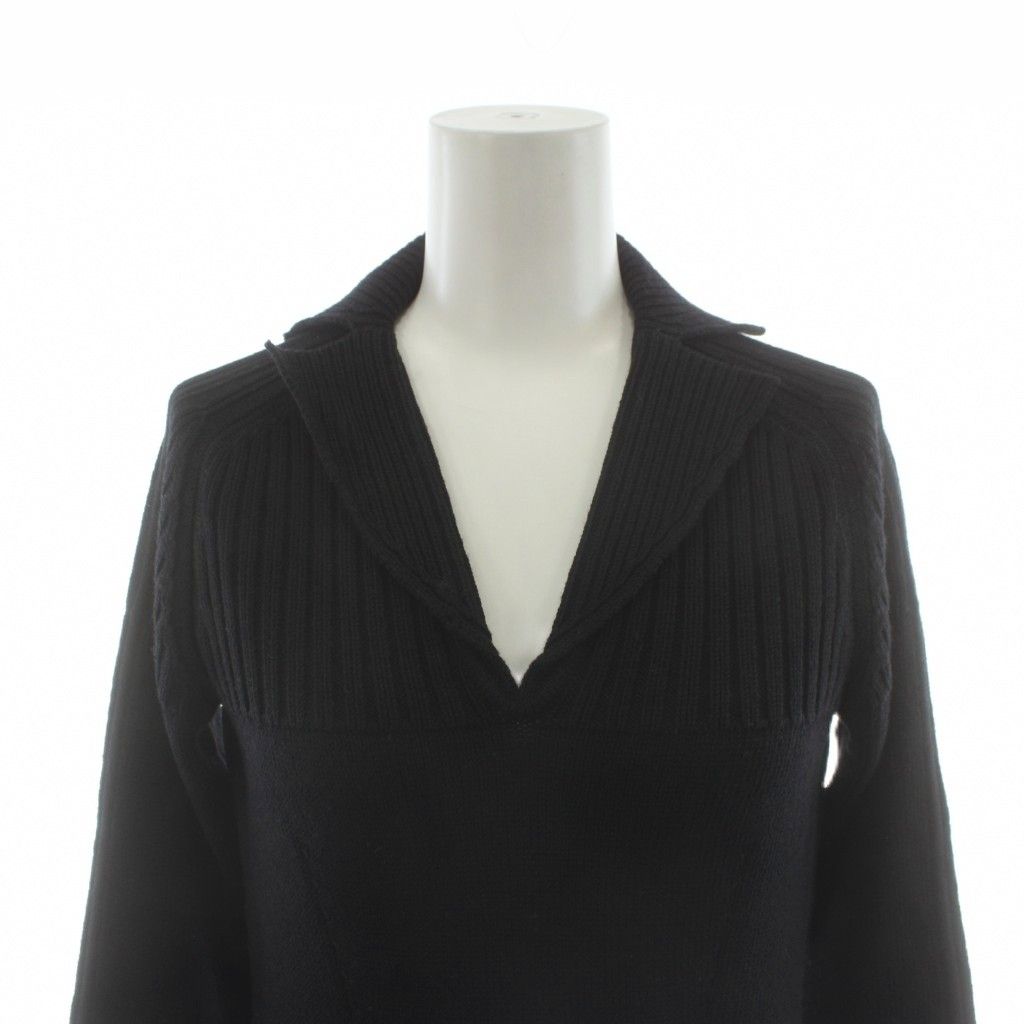 Fendi Knit Sweater Long Sleeve Wool 38 Black — view 5