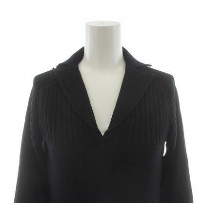 Fendi Knit Sweater Long Sleeve Wool 38 Black — view 5