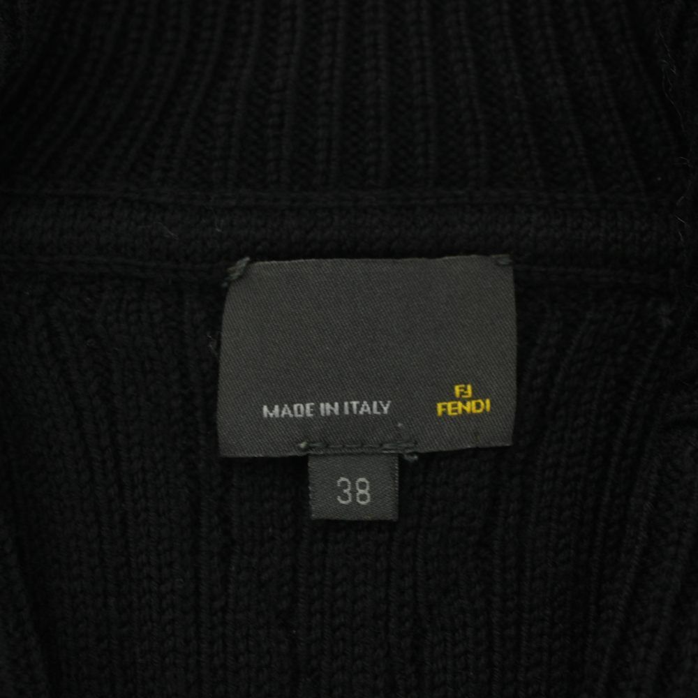 Fendi Knit Sweater Long Sleeve Wool 38 Black — view 4