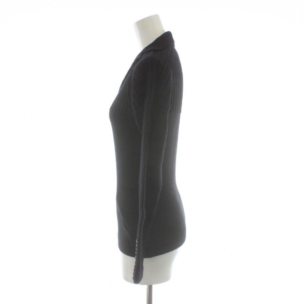 Fendi Knit Sweater Long Sleeve Wool 38 Black — view 2