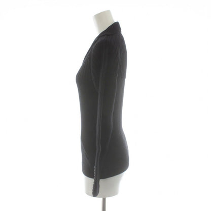 Fendi Knit Sweater Long Sleeve Wool 38 Black — view 2