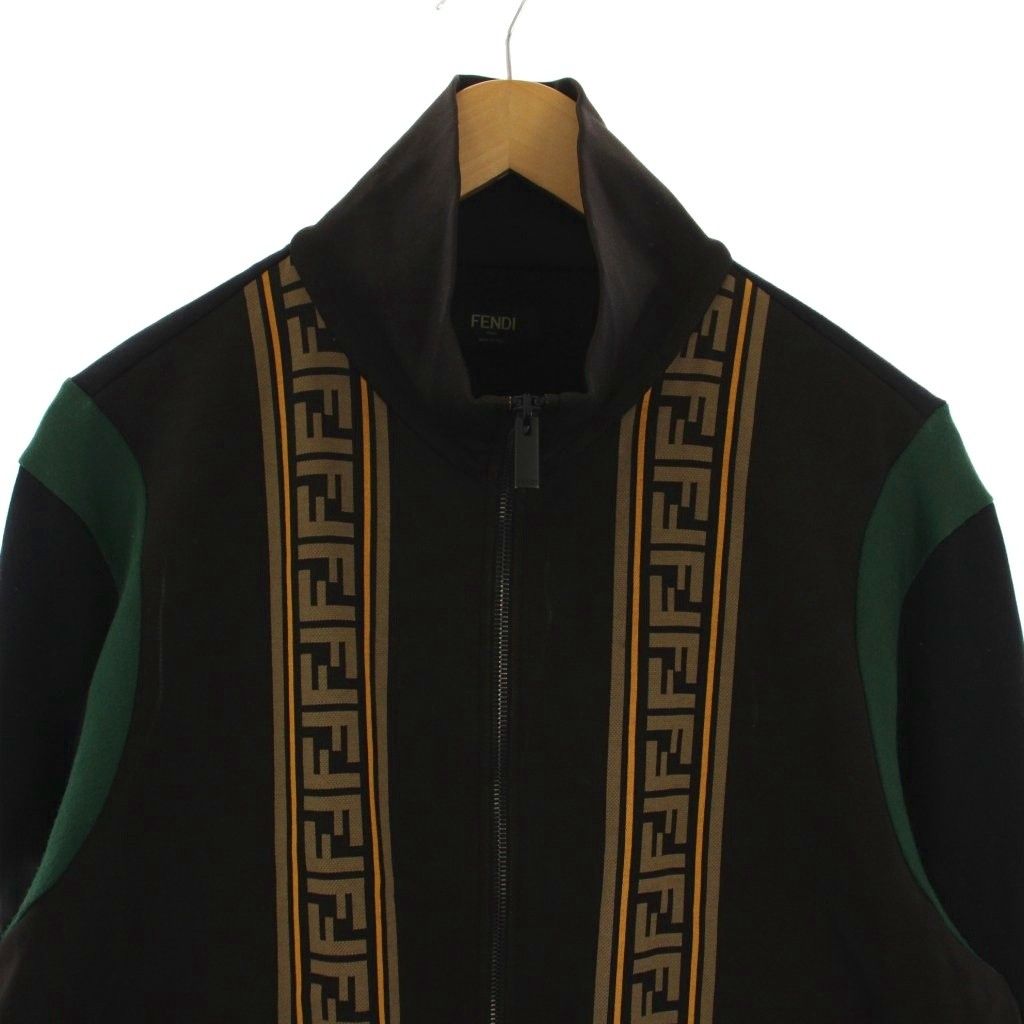 Fendi Zucca Pattern Jacket Black Beige — view 5